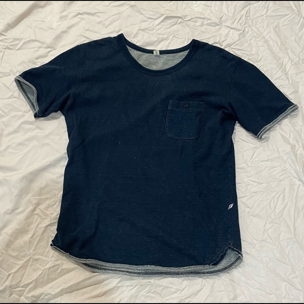 Pure Blue Japan Indigo Dyed Pocket Tee